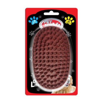 PET NOVA augintinių guminis vonios šepetys 13x8cm