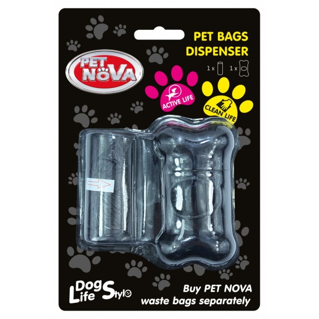 PET NOVA higieniniai maišeliai su juodu dėklu