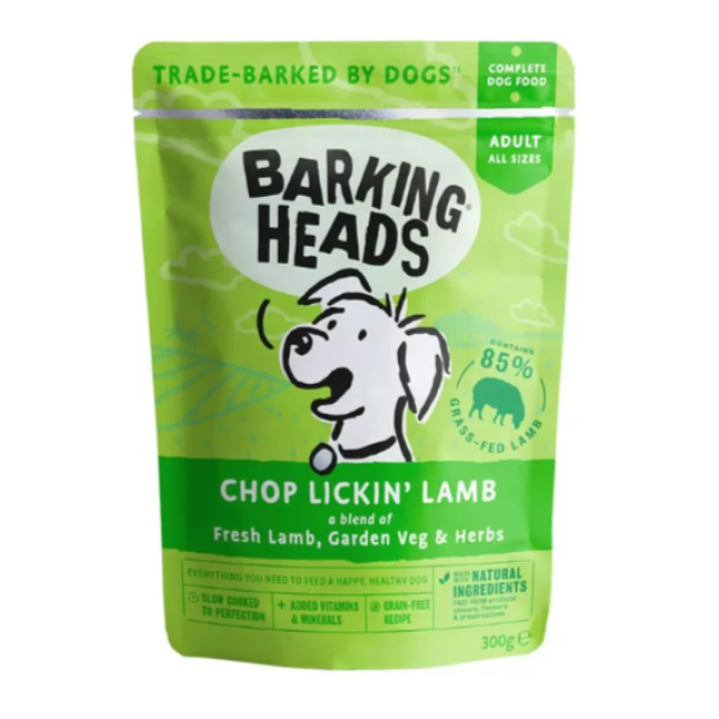 BARKING HEADS Chop Lickin' Lamb konservi suņiem ar jēra gaļu 300g