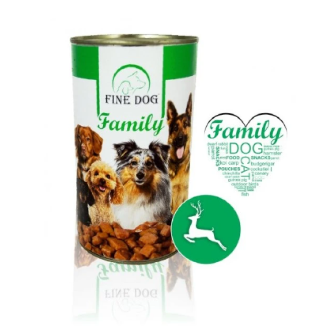 FINE DOG konservai šunims su žvėriena 1240g