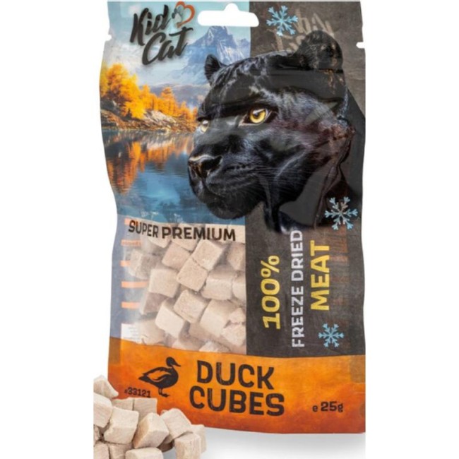 KIDCAT 100% liofilizuoti antienos kubeliai katėms, 25 g