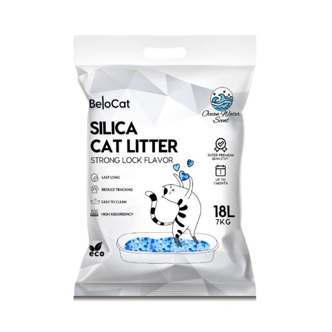 Silikoninis kačių kraikas „BELOCAT” – 18 L / 7 kg