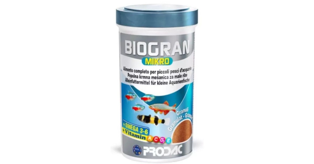 PRODAC BIOGRAN MIKRO pašaras žuvims 100ml 50g