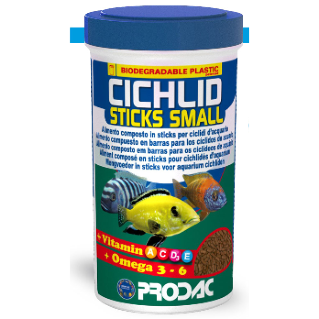 PRODAC CICHLID STICKS SMALL mažos lazdelės ciklidams 250ml 90g