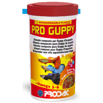 PRODAC PRO GUPPY smulkūs dribsniai gupijoms 100ml 20g