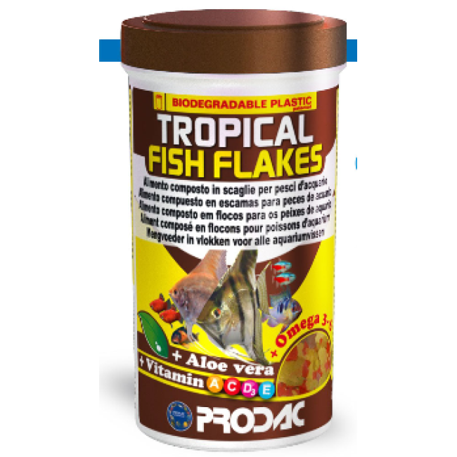 PRODAC TROPICAL FISH FLAKES dribsniai tropinėms žuvims 1200ml 200g