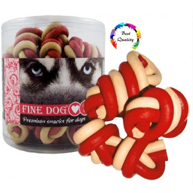 FINE DOG Jerky lazdelės su vanilės ir jautienos skoniu, 8 cm, 25 vnt.