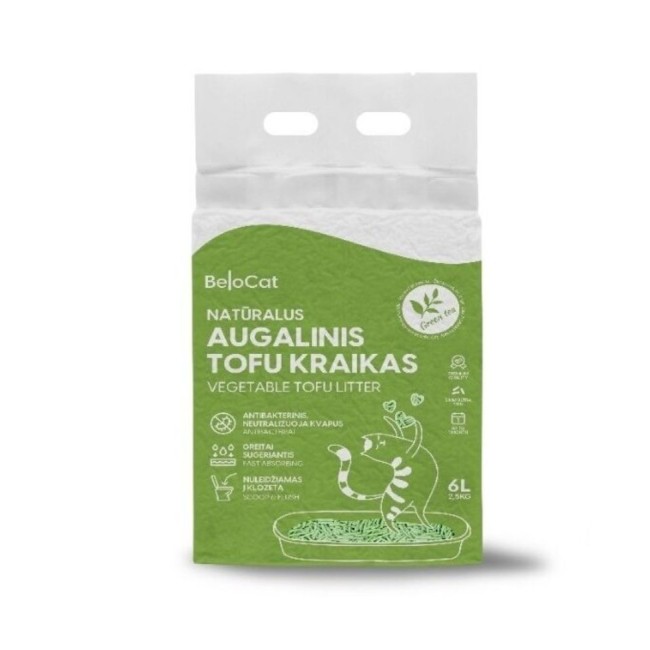 BELOCAT dārzeņu TOFU drupatas (zaļās tējas aromāts)  6L