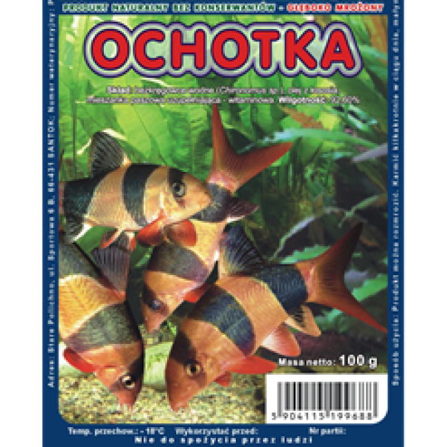 AKWEN Šaldytas pašaras žuvims OCHOTKA (Raudonos smulkios lervos) 100g