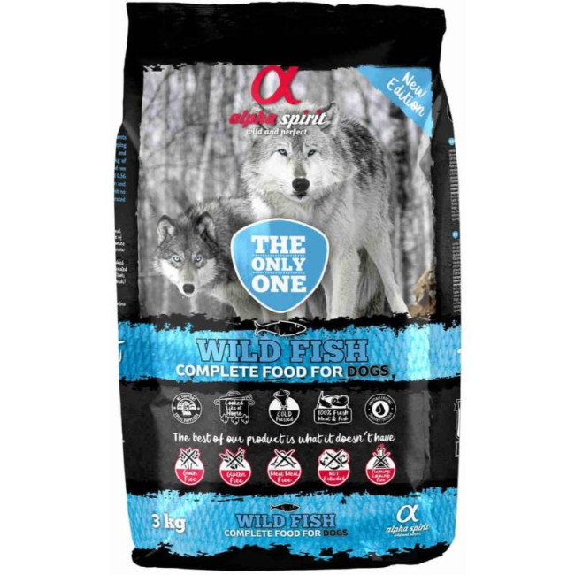 ALPHA SPIRIT WILD FISH barība suņiem ar zivīm 3kg