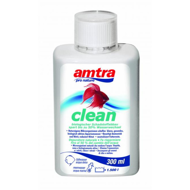 AMTRA CLEAN Bioloģiskais līdzeklis akvārijiem 300ml