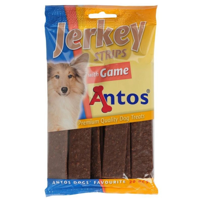 ANTOS Jerkey Strips Game 20vnt. plokštelės su žvėriena