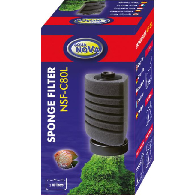 AQUA NOVA stūra sūklis filtrs 80l/h līdz 80l