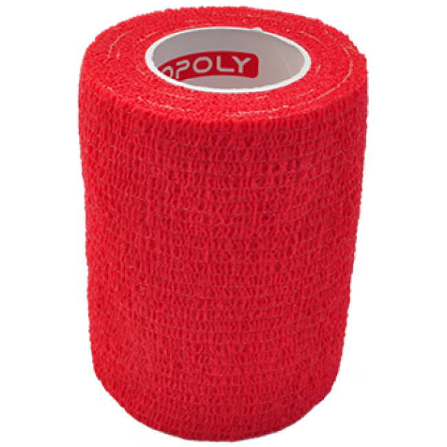COPOLY pārsējs dzīvnieku brūcēm sarkans 7.5x450cm