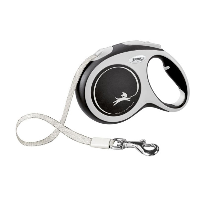 FLEXI Comfort Tape balts/melns pavadiņš L-5m līdz 60kg