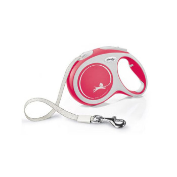 FLEXI Comfort Tape balts/rozā pavadiņš L-5m līdz 60kg