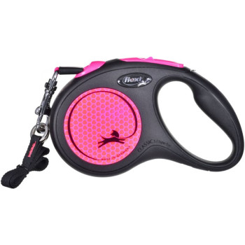 FLEXI New Neon Tape rozā pavadiņš M-5m līdz 25kg