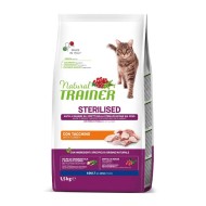 NATURAL TRAINER Kaķis Pieaugušais Sterilizētais Tītars ar kalkūti 1.5kg