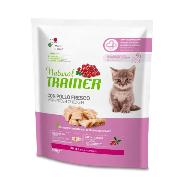 NATURAL TRAINER Kaķēniem vistas gaļa ar vistu 0.3kg