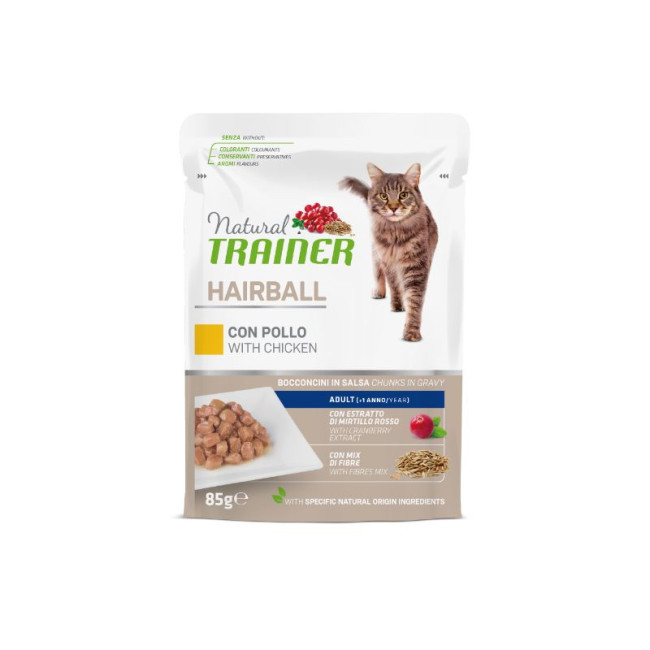 NT Cat Hairball Chicken konservi kaķiem ar vistas gaļu 85g