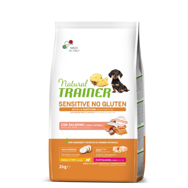 NT DOG SENSITIVE NO GLUTEN PUPPY&JUNIOR MINI SALMON (lasiņa) 2kg (6)