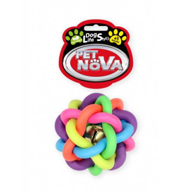 PET NOVA žaislas šuniui atomas su skambučiu S 6cm 2vnt