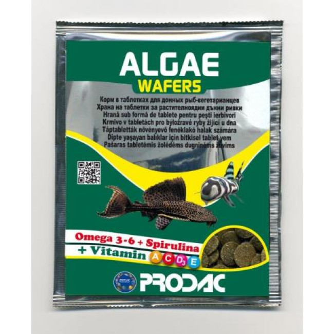 PRODAC ALGAE WAFERS augu plāksne zivīm 15g (24)