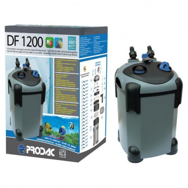 PRODAC Ārējais filtrs DF-1200, 350-500L akvārijam. Ar UV 9w