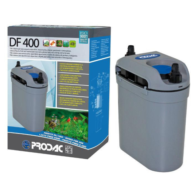 PRODAC Ārējais filtrs DF-400, 20-50L akvārijam. Bez UV