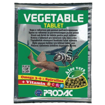 PRODAC VEGETABLE TABLET tabletes veg. apakšējām zivīm 12g (24)