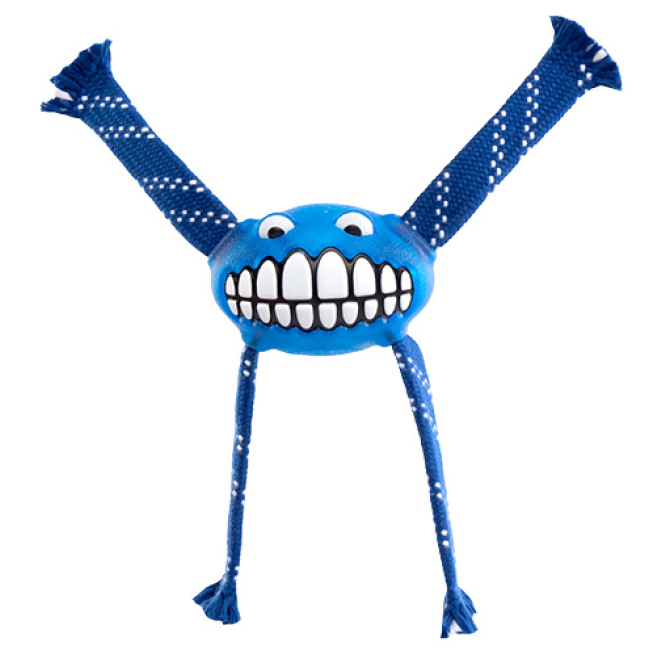 ROGZ Flossy Grinz mėlynas kamuolys su kojom 24cm