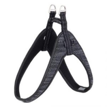 ROGZ melnas mīkstas atspoguļojošās siksnas 47cm S/M SJQ47