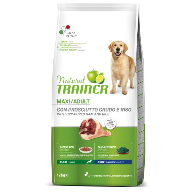 Trainer Natural MAXI ADULT ar šķiņķi 12kg
