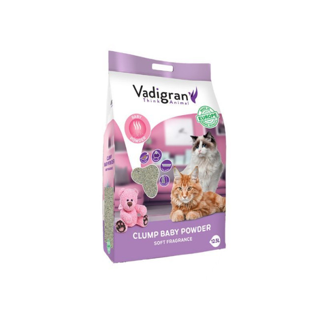 VADIGRAN kaķu pakaiši Clump Babypowder EU 12kg
