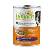 Natural Trainer Sensitīvs bez glutēna M/M foreļu konservi ar upētaķi 400g