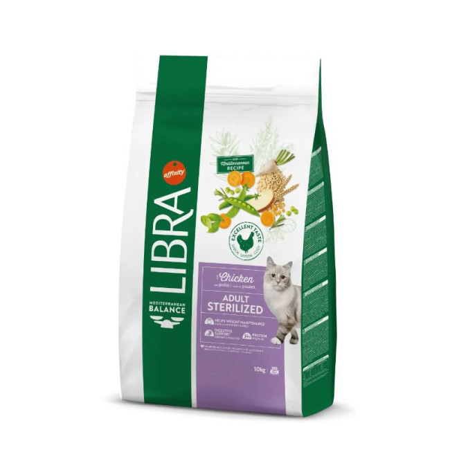 LIBRA CAT STERILIZED barība kaķiem ar vistas gaļu 10kg (3)