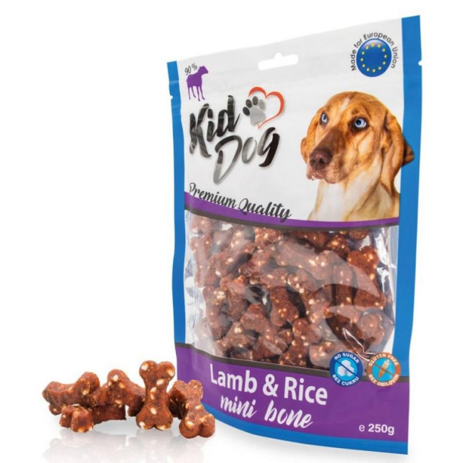 KIDDOG Bones kauliukai ėriena su ryžiais 250g (40)
