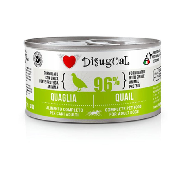 DISUGUAL MonoProtein konservai šunims su putpelėmis 150g