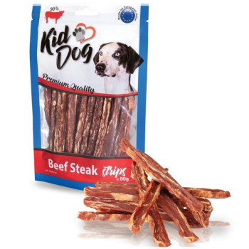 KIDDOG Strips liellopa dabīgās strēmelītes 80g (150)