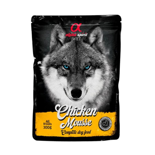 ALPHA SPIRIT WET putėsiai šunims su vištiena 300g