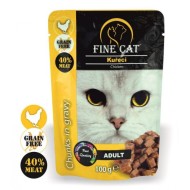FINE CAT konservs kaķiem ar vistu 100g 22gab