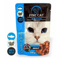 FINE CAT konservas katėms su lašiša 100g
