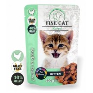 FINE CAT konservas kačiukams su vištiena 100g