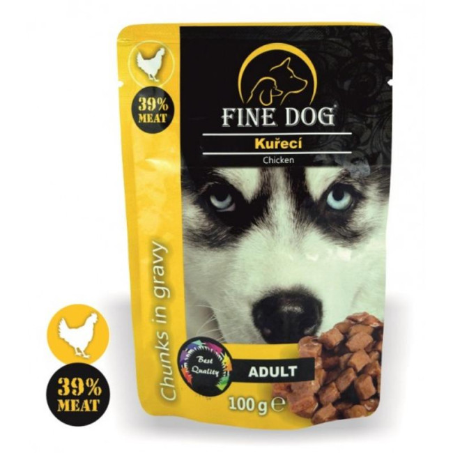 FINE DOG konsevas šunims su vištiena 100g 22vnt