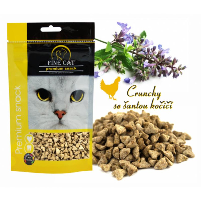 FINE CAT garšīgas uzkodas kaķiem ar putnu gaļu un kaķēnu 80g