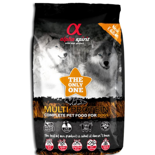 ALPHA SPIRIT MULTIPROTEIN mitrā multi barība suņiem 3kg