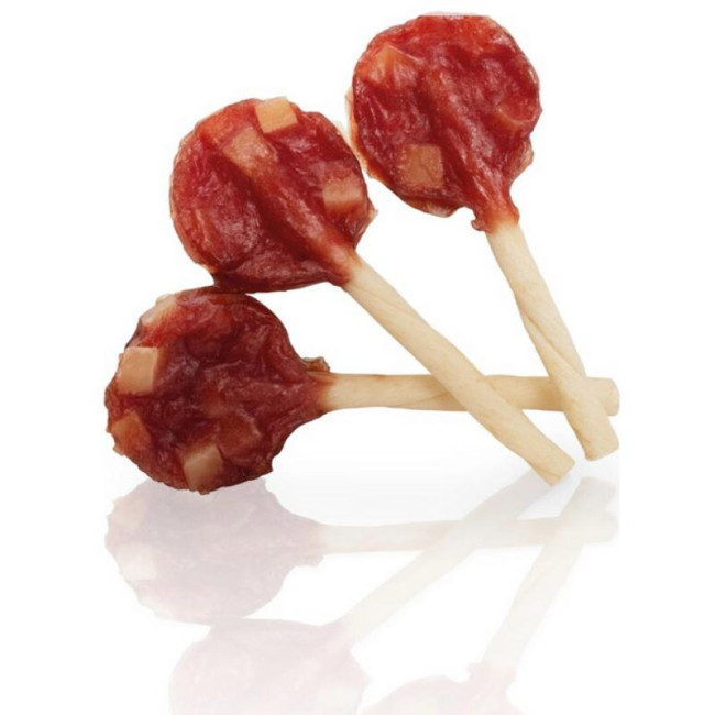 KIDDOG Buffet Lollipop ādas nūjiņa ar gaļu 9cm 100gab