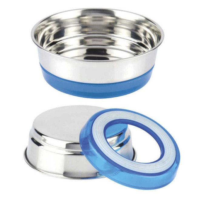 CROCI metāla bļodiņa ar zilu pamatni 470ml