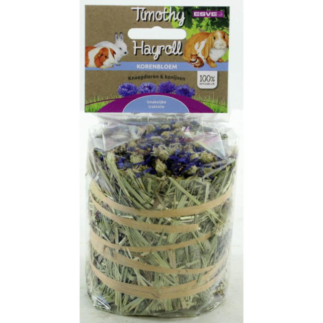 TIJSSEN Timothy Hay Roll šienas su rugiagėlėm 100g