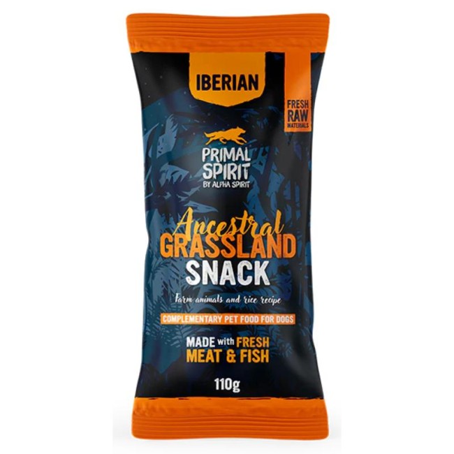 PRIMAL Iberian Snacks Ancestral Grassland uzkodas su suņiem 110g (50)
